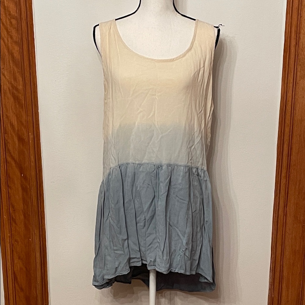 Staring at Stars Sleeveless Ombre Tunic - Cream and Blue